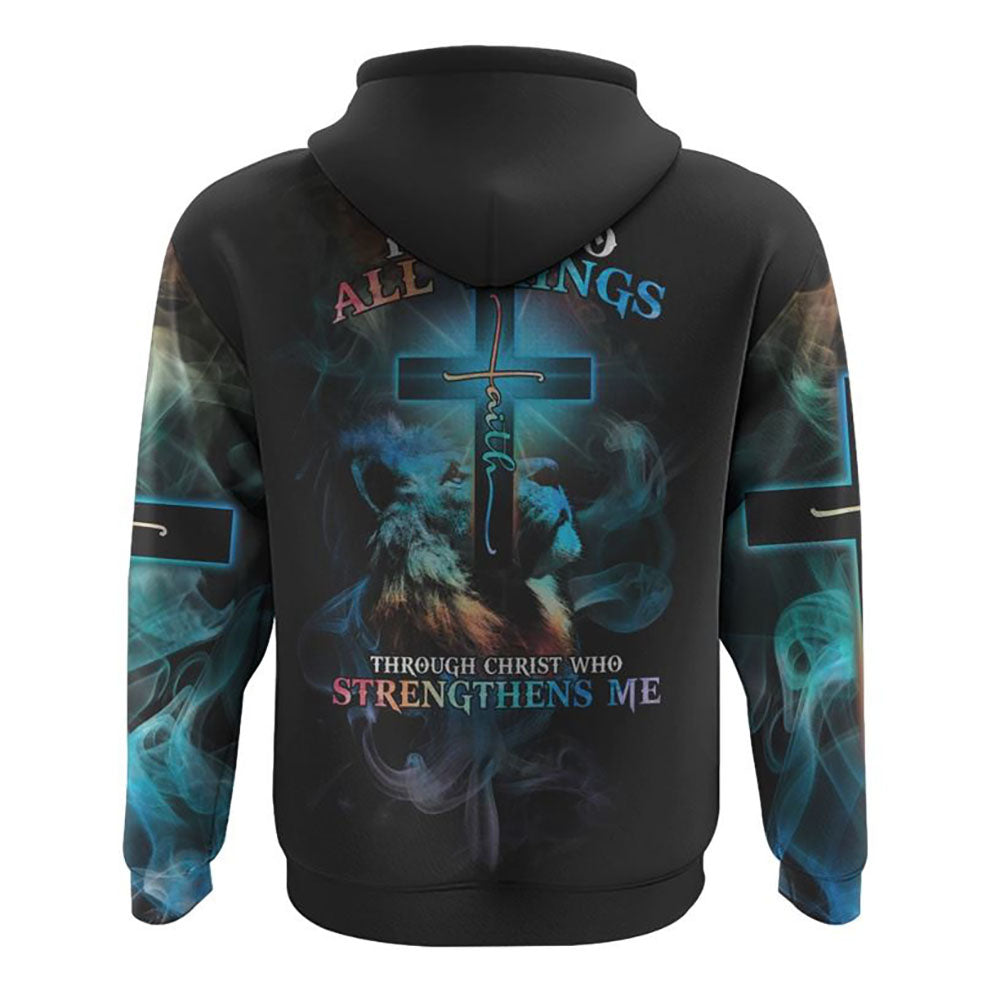 I Can Do All Things Lion Cross Colorful All Over Print 3D Hoodie, Christian Hoodie, Christian Sweatshirt, Bible Verse Shirt I Can Do All Things Lion Cross Colorful All Over Print 3D Hoodie, Christian Hoodie, Christian Sweatshirt, Bible Verse Shirt