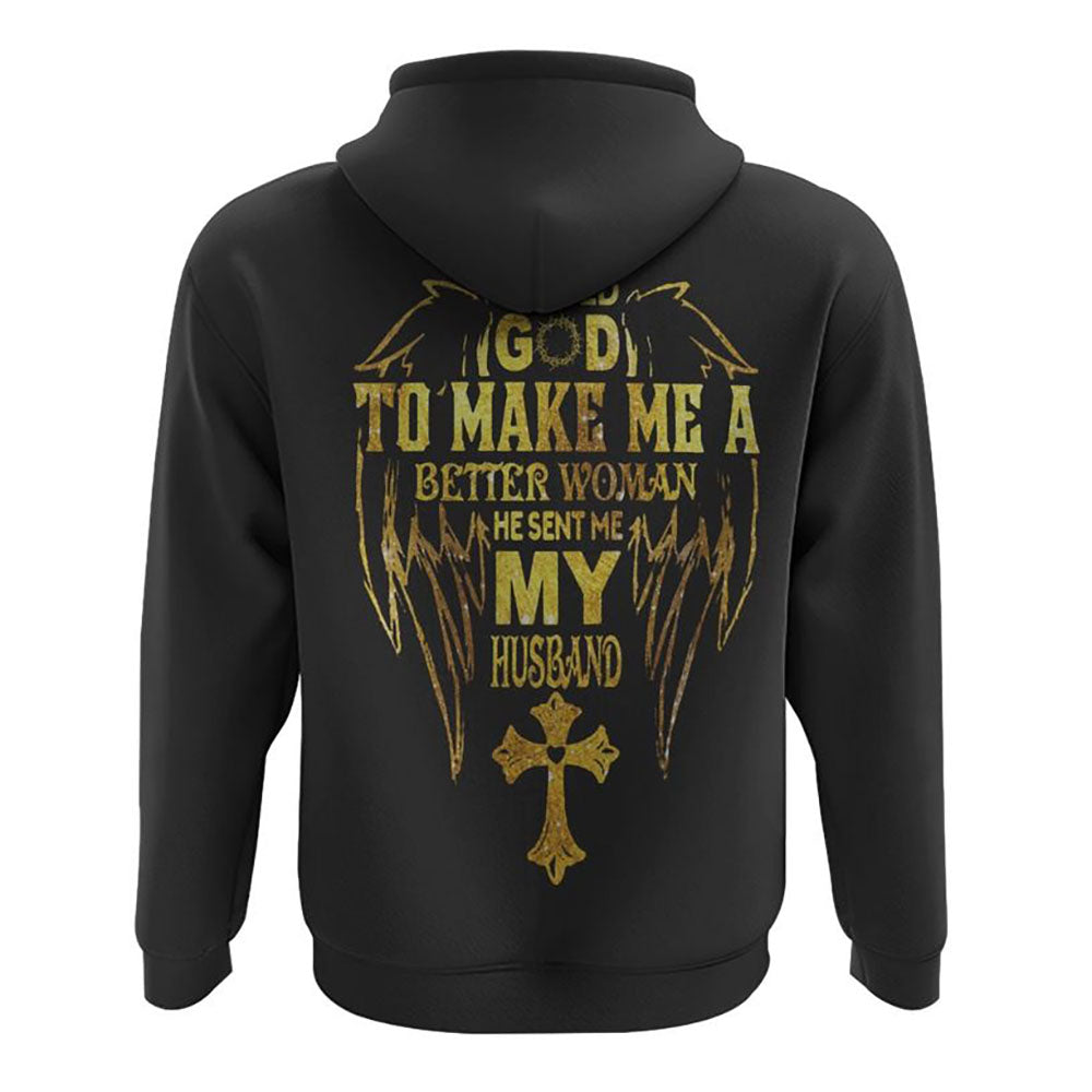 I Asked God To Make Me A Better Woman All Over Print 3D Hoodie, Christian Hoodie, Christian Sweatshirt, Bible Verse Shirt I Asked God To Make Me A Better Woman All Over Print 3D Hoodie, Christian Hoodie, Christian Sweatshirt, Bible Verse Shirt