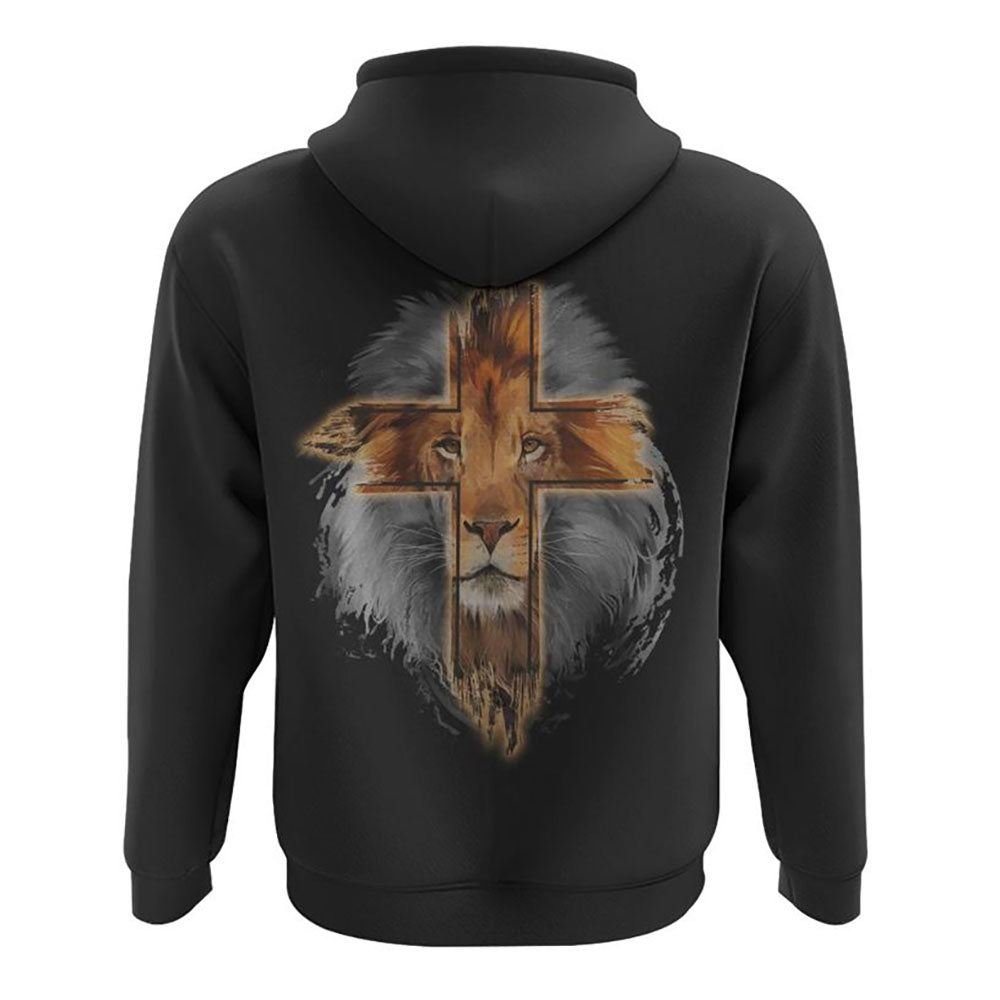 I Am Who You Say I Am Faith Cross Lion All Over Print 3D Hoodie, Christian Hoodie, Christian Sweatshirt, Bible Verse Shirt