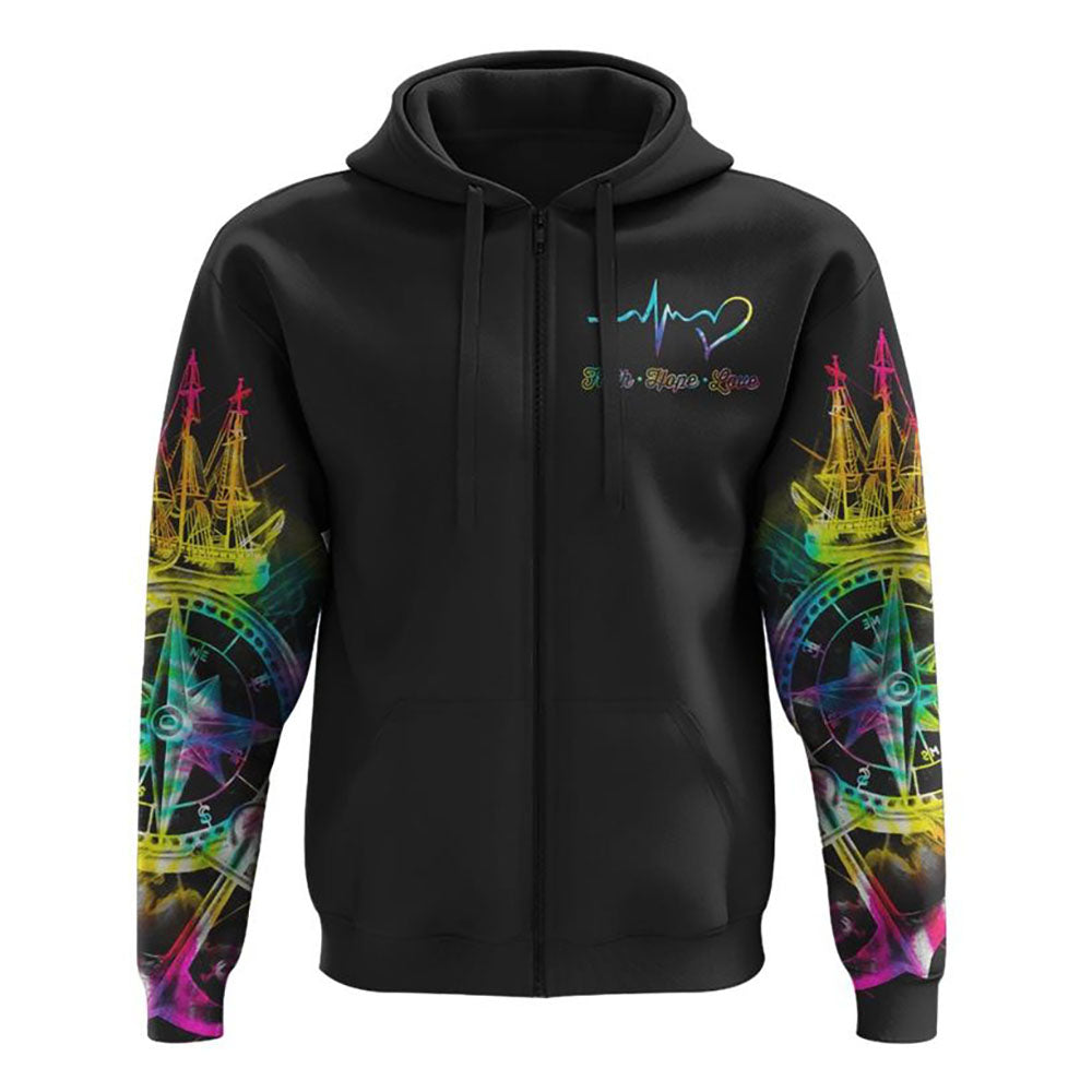 Hope Is The Anchor Of My Soul Colorful Tie Dye All Over Print 3D Hoodie, Christian Hoodie, Christian Sweatshirt, Bible Verse Shirt