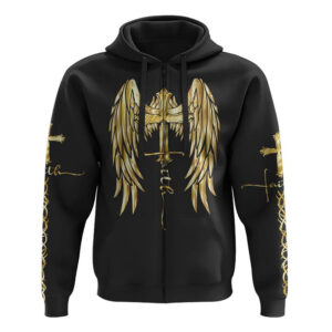 Gold Faith Wings Cross All Over Print 3D Hoodie Christian Hoodie Christian Sweatshirt Bible Verse Shirt 3 myypxz.jpg
