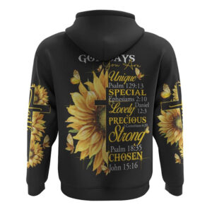 God Say You Are Sunflower Butterfly Cross Faith All Over Print 3D Hoodie Christian Hoodie Christian Sweatshirt Bible Verse Shirt 2 mjmtto.jpg