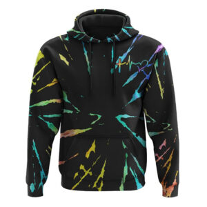 Fé Cross Tie Dye All Over Print 3D Hoodie, Christian Hoodie, Christian Sweatshirt, Bible Verse Shirt