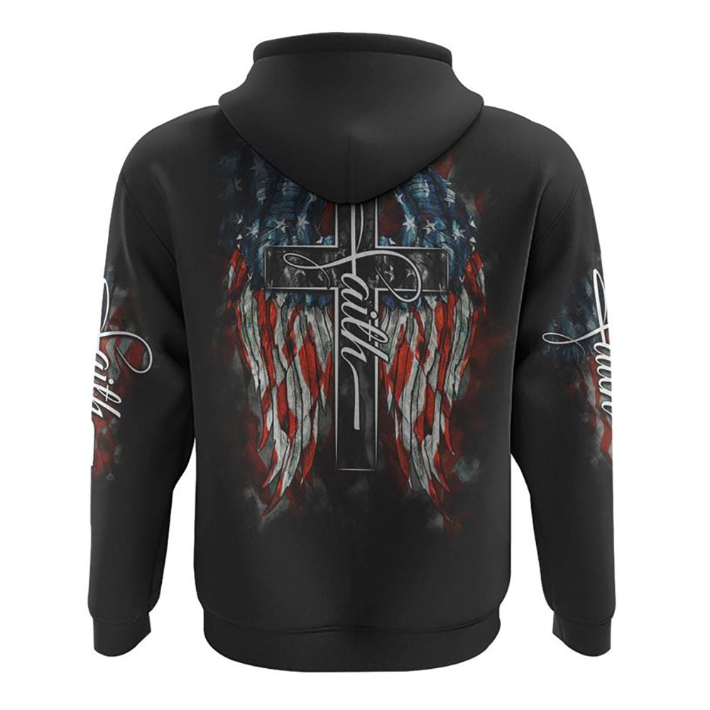 Flag Faith Wings Cross All Over Print 3D Hoodie, Christian Hoodie, Christian Sweatshirt, Bible Verse Shirt Flag Faith Wings Cross All Over Print 3D Hoodie, Christian Hoodie, Christian Sweatshirt, Bible Verse Shirt