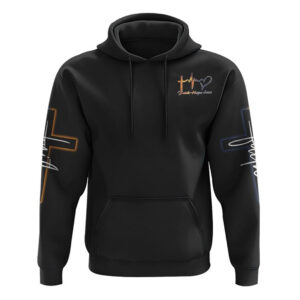 Fire Water Heart Faith Cross All Over Print 3D Hoodie, Christian Hoodie, Christian Sweatshirt, Bible Verse Shirt