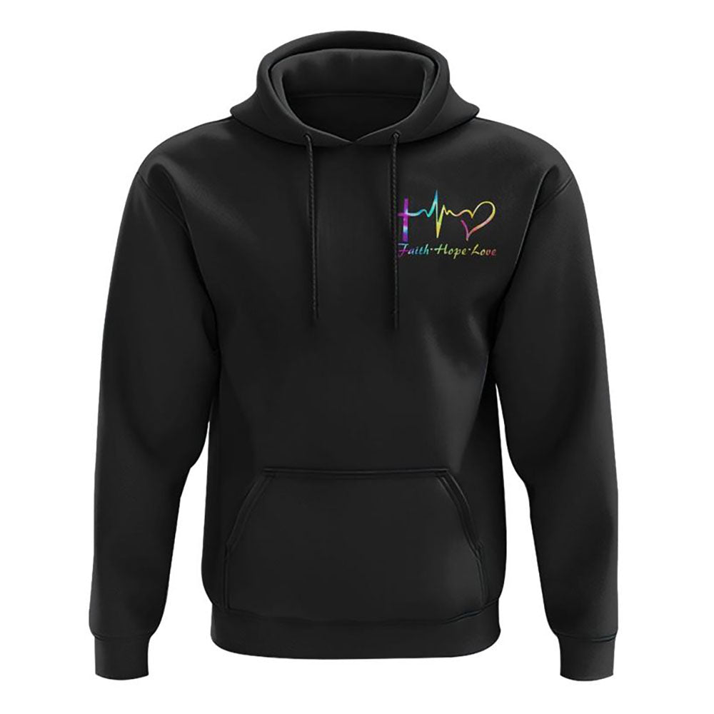 Fe’ Rose Cross Tie Dye Watercolor All Over Print 3D Hoodie, Christian Hoodie, Christian Sweatshirt, Bible Verse Shirt