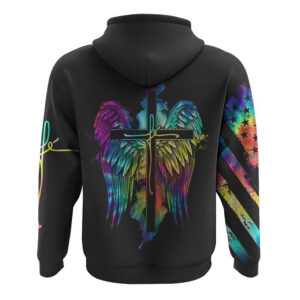 Fe Cross Wings Colorful Watercolor All Over Print 3D Hoodie Christian Hoodie Christian Sweatshirt Bible Verse Shirt 2 xjcwst.jpg