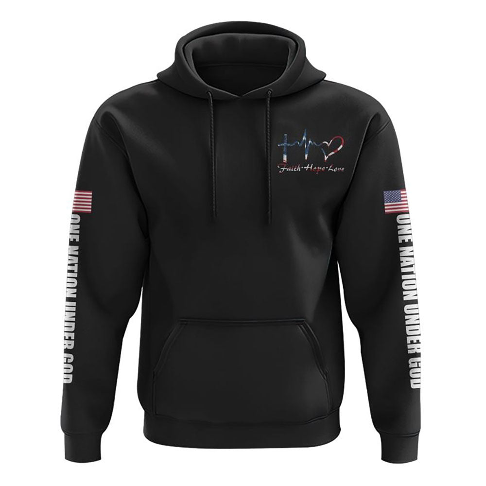 Fe Cross Wings Painting Flag All Over Print 3D Hoodie, Christian Hoodie, Christian Sweatshirt, Bible Verse Shirt