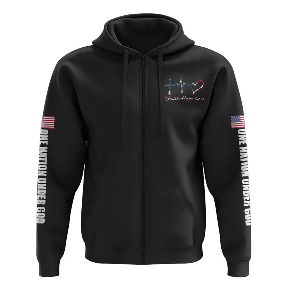 Fe Cross Wings Painting Flag All Over Print 3D Hoodie, Christian Hoodie, Christian Sweatshirt, Bible Verse Shirt