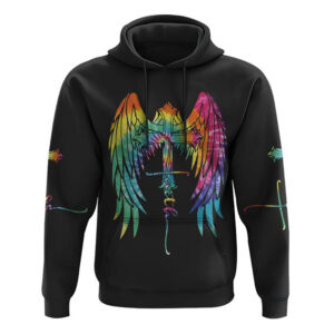 Faith Wings Cross Tie Dye All Over Print 3D Hoodie, Christian Hoodie, Christian Sweatshirt, Bible Verse Shirt