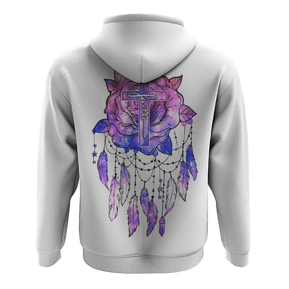 Faith Rose Dreamcatcher All Over Print 3D Hoodie, Christian Hoodie, Christian Sweatshirt, Bible Verse Shirt Faith Rose Dreamcatcher All Over Print 3D Hoodie, Christian Hoodie, Christian Sweatshirt, Bible Verse Shirt