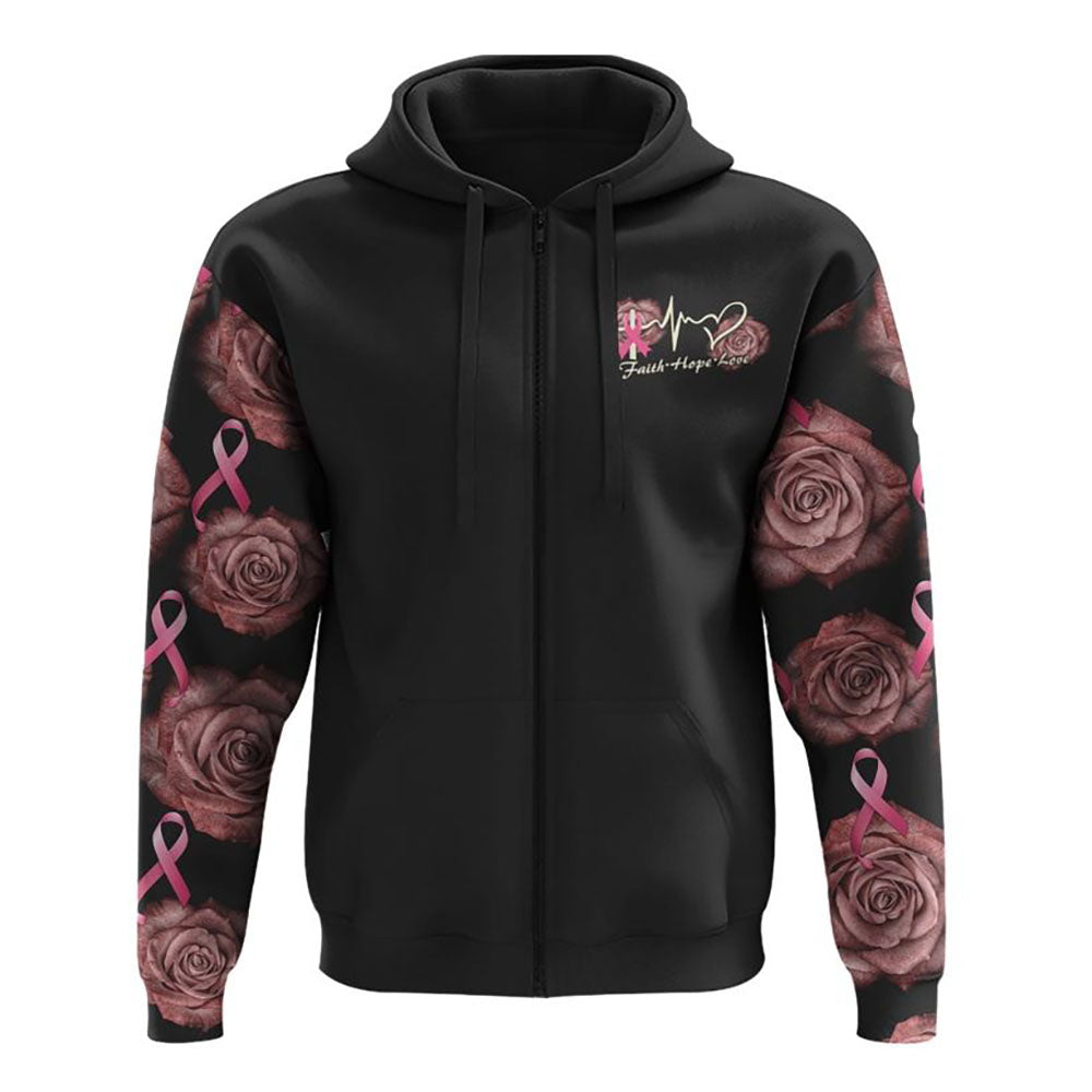 Faith Rose Cross Ribbon Wings All Over Print 3D Hoodie, Christian Hoodie, Christian Sweatshirt, Bible Verse Shirt