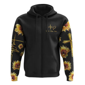 Faith Over Fear Sunflower All Over Print 3D Hoodie Christian Hoodie Christian Sweatshirt Bible Verse Shirt 3 tglq28.jpg