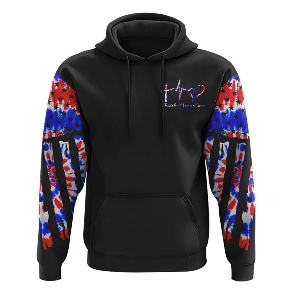 Faith Hope Love Tie Dye Flag All Over Print 3D Hoodie, Christian Hoodie, Christian Sweatshirt, Bible Verse Shirt Faith Hope Love Tie Dye Flag All Over Print 3D Hoodie, Christian Hoodie, Christian Sweatshirt, Bible Verse Shirt