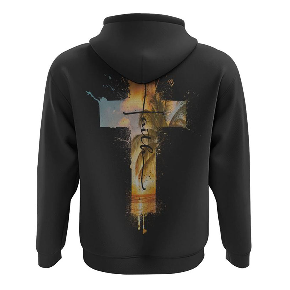 Faith Cross Sunset Beach Watercolor All Over Print 3D Hoodie, Christian Hoodie, Christian Sweatshirt, Bible Verse Shirt Faith Cross Sunset Beach Watercolor All Over Print 3D Hoodie, Christian Hoodie, Christian Sweatshirt, Bible Verse Shirt