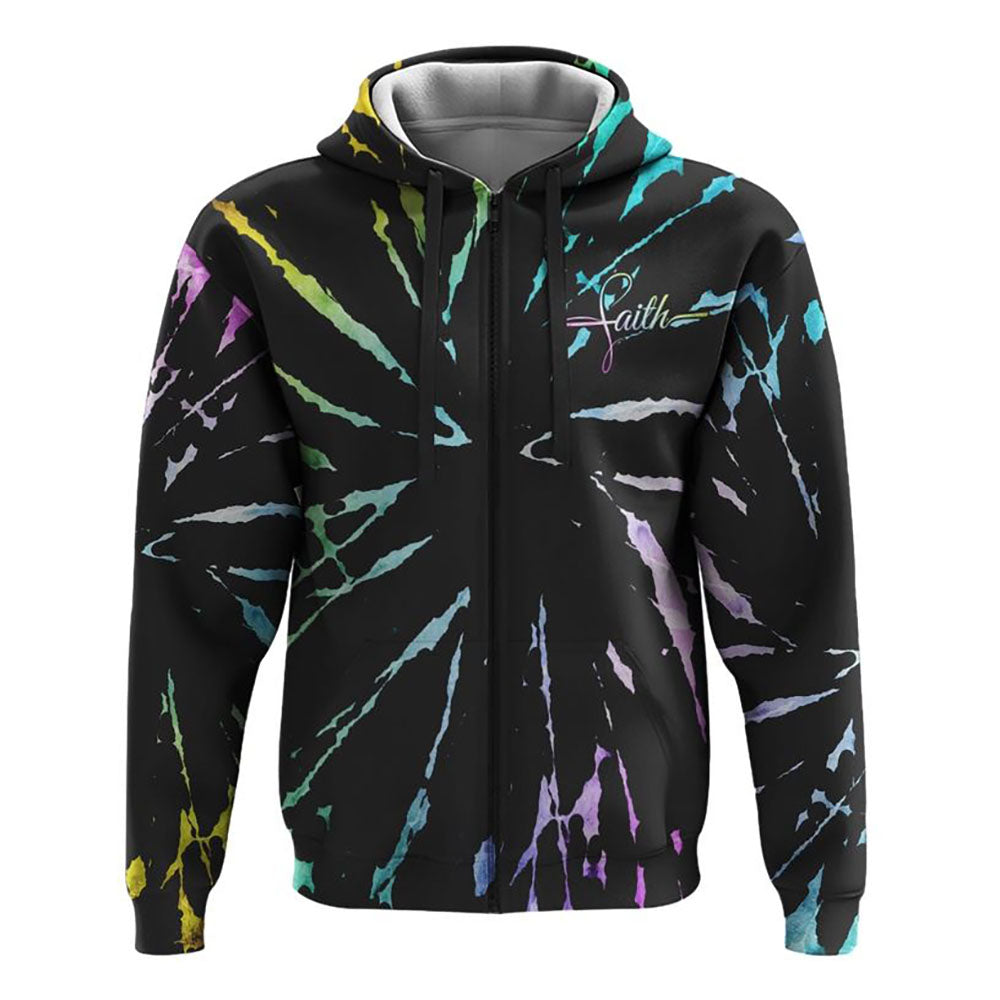 Faith Cross Rainbow Sunflower Tie Dye All Over Print 3D Hoodie, Christian Hoodie, Christian Sweatshirt, Bible Verse Shirt Faith Cross Rainbow Sunflower Tie Dye All Over Print 3D Hoodie, Christian Hoodie, Christian Sweatshirt, Bible Verse Shirt