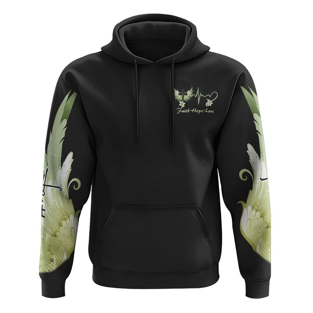 Faith Cross Lily All Over Print 3D Hoodie, Christian Hoodie, Christian Sweatshirt, Bible Verse Shirt Faith Cross Lily All Over Print 3D Hoodie, Christian Hoodie, Christian Sweatshirt, Bible Verse Shirt