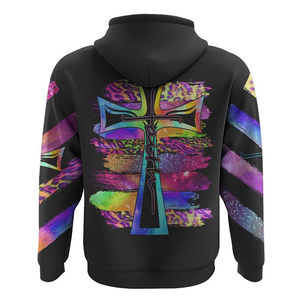 Faith Colorful Cross Light Brush All Over Print 3D Hoodie, Christian Hoodie, Christian Sweatshirt, Bible Verse Shirt Faith Colorful Cross Light Brush All Over Print 3D Hoodie, Christian Hoodie, Christian Sweatshirt, Bible Verse Shirt