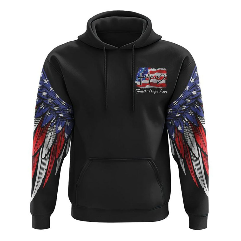 Faith American Flag Wings All Over Print 3D Hoodie, Christian Hoodie, Christian Sweatshirt, Bible Verse Shirt Faith American Flag Wings All Over Print 3D Hoodie, Christian Hoodie, Christian Sweatshirt, Bible Verse Shirt