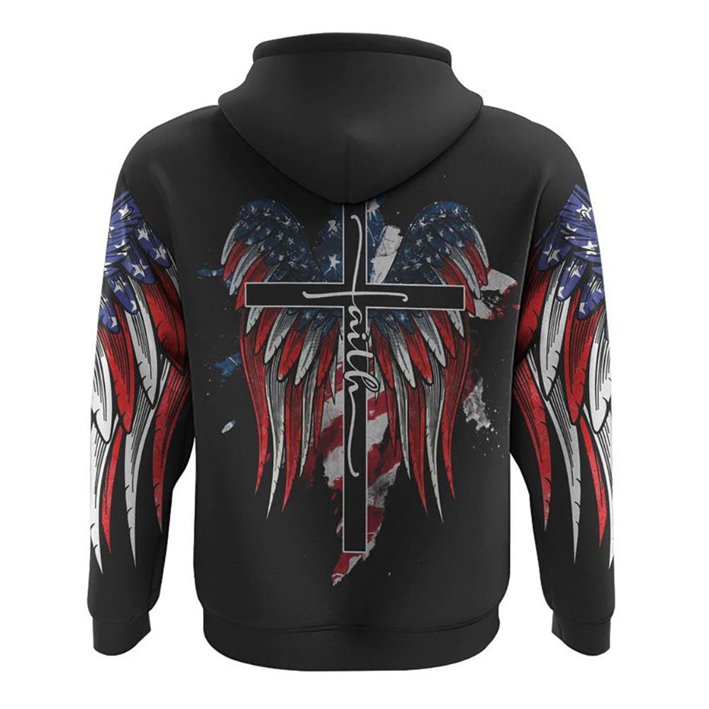 Faith American Flag Wings All Over Print 3D Hoodie, Christian Hoodie, Christian Sweatshirt, Bible Verse Shirt Faith American Flag Wings All Over Print 3D Hoodie, Christian Hoodie, Christian Sweatshirt, Bible Verse Shirt