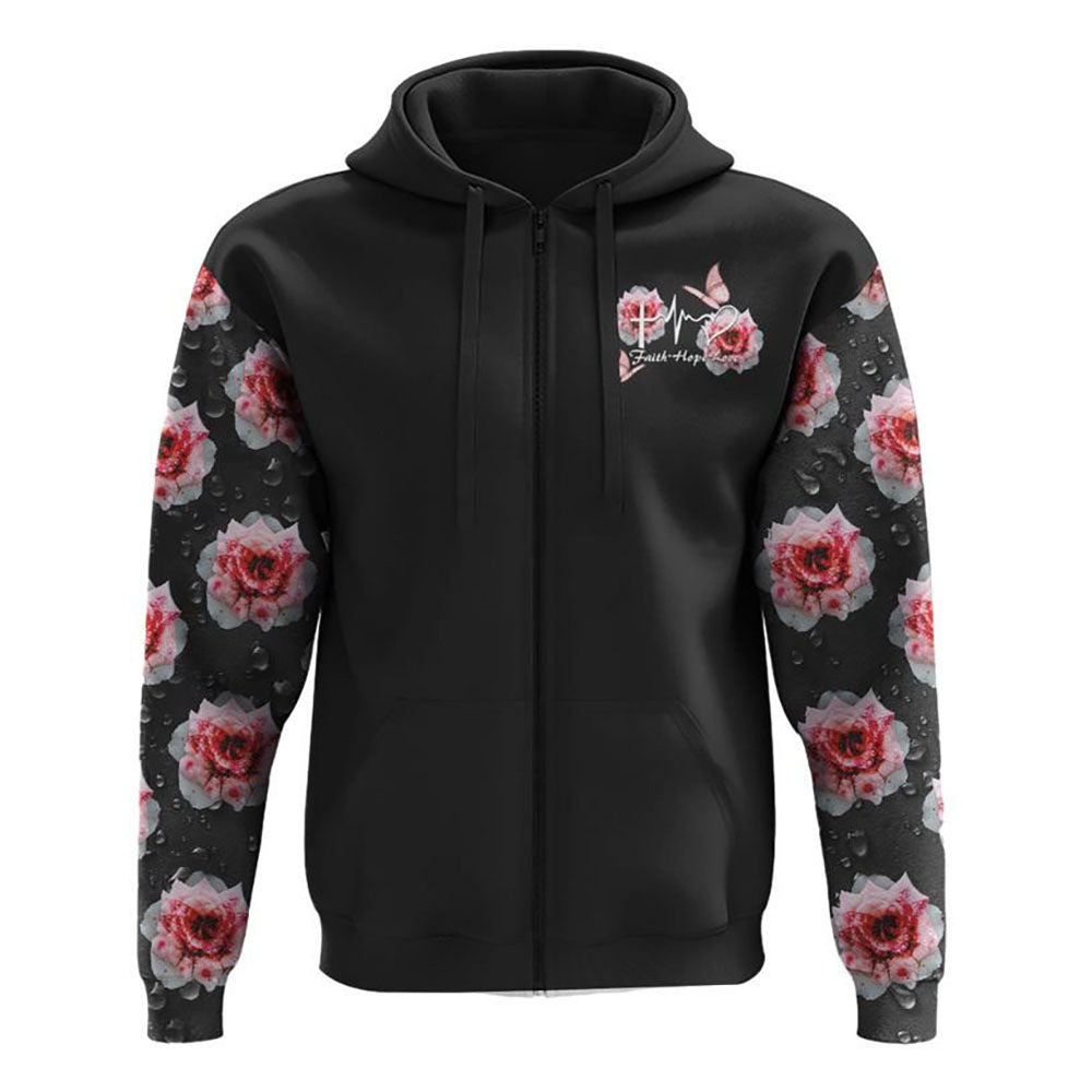 Drop Water Rose Cross Faith All Over Print 3D Hoodie, Christian Hoodie, Christian Sweatshirt, Bible Verse Shirt Drop Water Rose Cross Faith All Over Print 3D Hoodie, Christian Hoodie, Christian Sweatshirt, Bible Verse Shirt