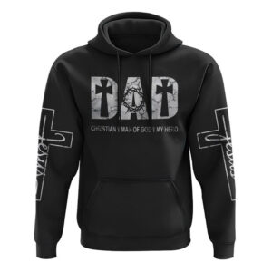 Dad Jesus Black And White All Over Print 3D Hoodie, Christian Hoodie, Christian Sweatshirt, Bible Verse Shirt