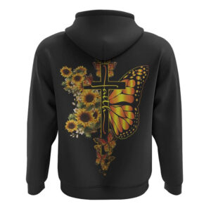 Cross Sunflower Half Butterflies Faith All Over Print 3D Hoodie Christian Hoodie Christian Sweatshirt Bible Verse Shirt 2 excg4m.jpg