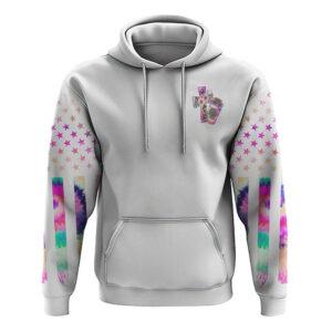 Coffee Gets Me Started Jesus Keeps Me Going Colorful Cross Faith Flag Tie Dye All Over Print 3D Hoodie, Christian Hoodie, Bible Verse Shirt