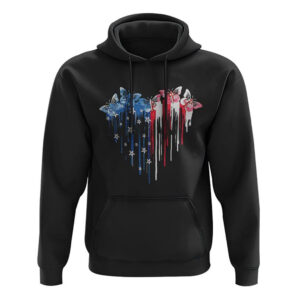 Butterfly Cross Melt Heart Flag All Over Print 3D Hoodie, Christian Hoodie, Christian Sweatshirt, Bible Verse Shirt