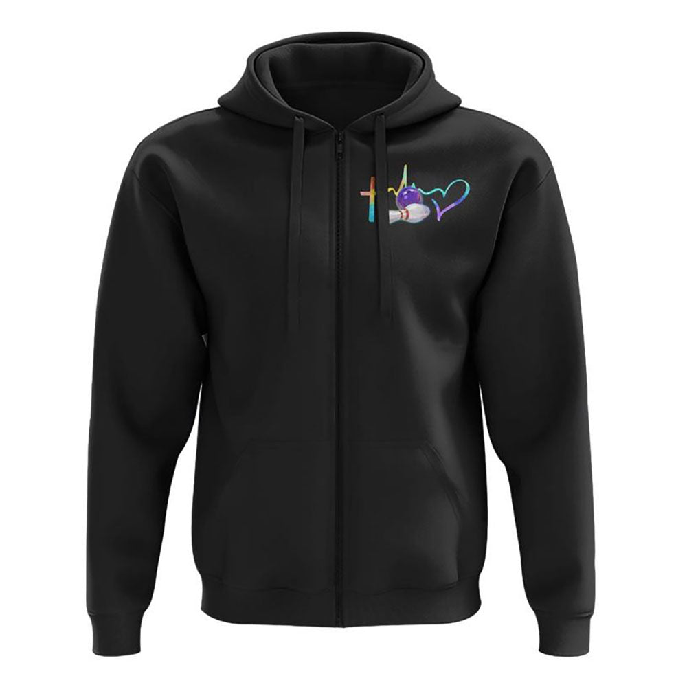 Bowling Cross Colorful All Over Print 3D Hoodie, Christian Hoodie, Christian Sweatshirt, Bible Verse Shirt Bowling Cross Colorful All Over Print 3D Hoodie, Christian Hoodie, Christian Sweatshirt, Bible Verse Shirt