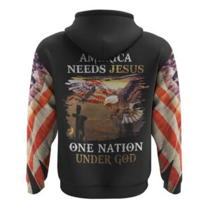 America Needs Jesus One Nation Under God All Over Print 3D Hoodie Christian Hoodie Christian Sweatshirt Bible Verse Shirt 2 ekyhll.jpg