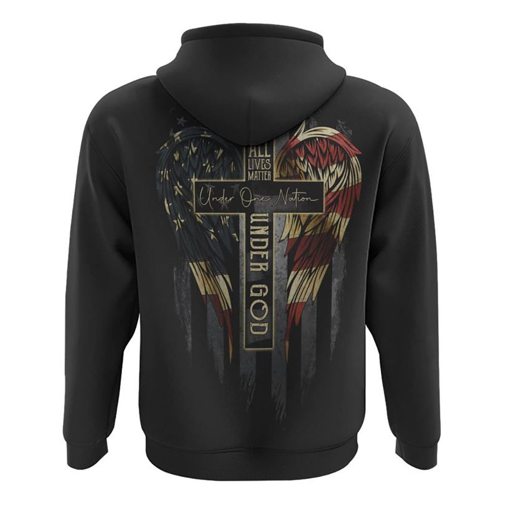 All Lives Matter Under One Nation Under God All Over Print 3D Hoodie, Christian Hoodie, Christian Sweatshirt, Bible Verse Shirt All Lives Matter Under One Nation Under God All Over Print 3D Hoodie, Christian Hoodie, Christian Sweatshirt, Bible Verse Shirt