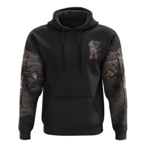 A Child Of God A Man Of Faith Lion Warrior All Over Print 3D Hoodie, Christian Hoodie, Christian Sweatshirt, Bible Verse Shirt
