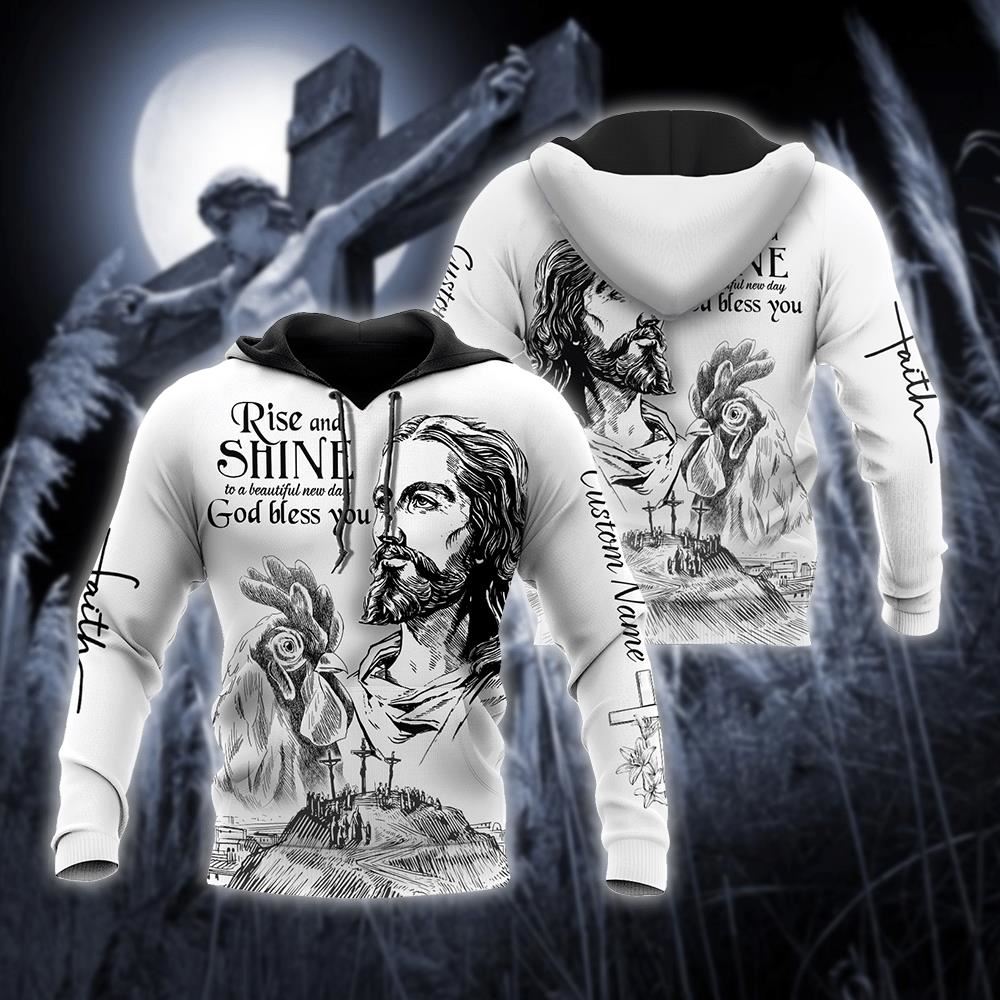 Personalized Rise And Shine To A Beautiful New Day God Bless You God 3D Hoodie For Man And Women, Jesus Printed 3D Hoodie Personalized Rise And Shine To A Beautiful New Day God Bless You God 3D Hoodie For Man And Women, Jesus Printed 3D Hoodie