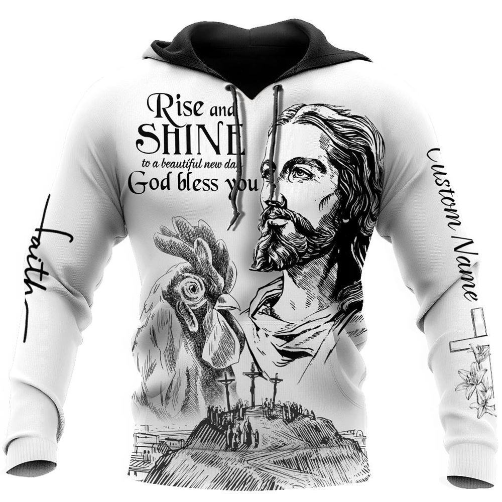 Personalized Rise And Shine To A Beautiful New Day God Bless You God 3D Hoodie For Man And Women, Jesus Printed 3D Hoodie Personalized Rise And Shine To A Beautiful New Day God Bless You God 3D Hoodie For Man And Women, Jesus Printed 3D Hoodie