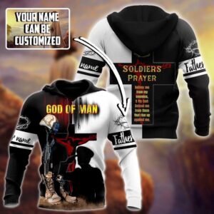 Personalized God Of Man Soldiers Prayer Deliver Me From My Enemies God 3D Hoodie For Man And Women, Jesus Printed 3D Hoodie