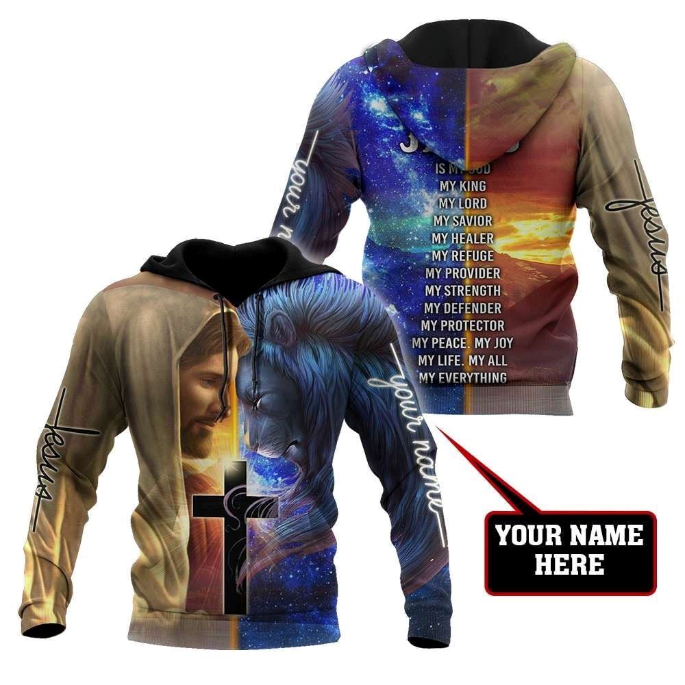 Personalized God Lion And Cross Jesus Is My Peace My Strength God 3D Hoodie For Man And Women, Jesus Printed 3D Hoodie Personalized God Lion And Cross Jesus Is My Peace My Strength God 3D Hoodie For Man And Women, Jesus Printed 3D Hoodie