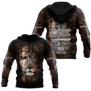Way Maker, Miracle Worker Light In The Darkness God 3D Hoodie For Man And Women, Jesus Printed 3D Hoodie
