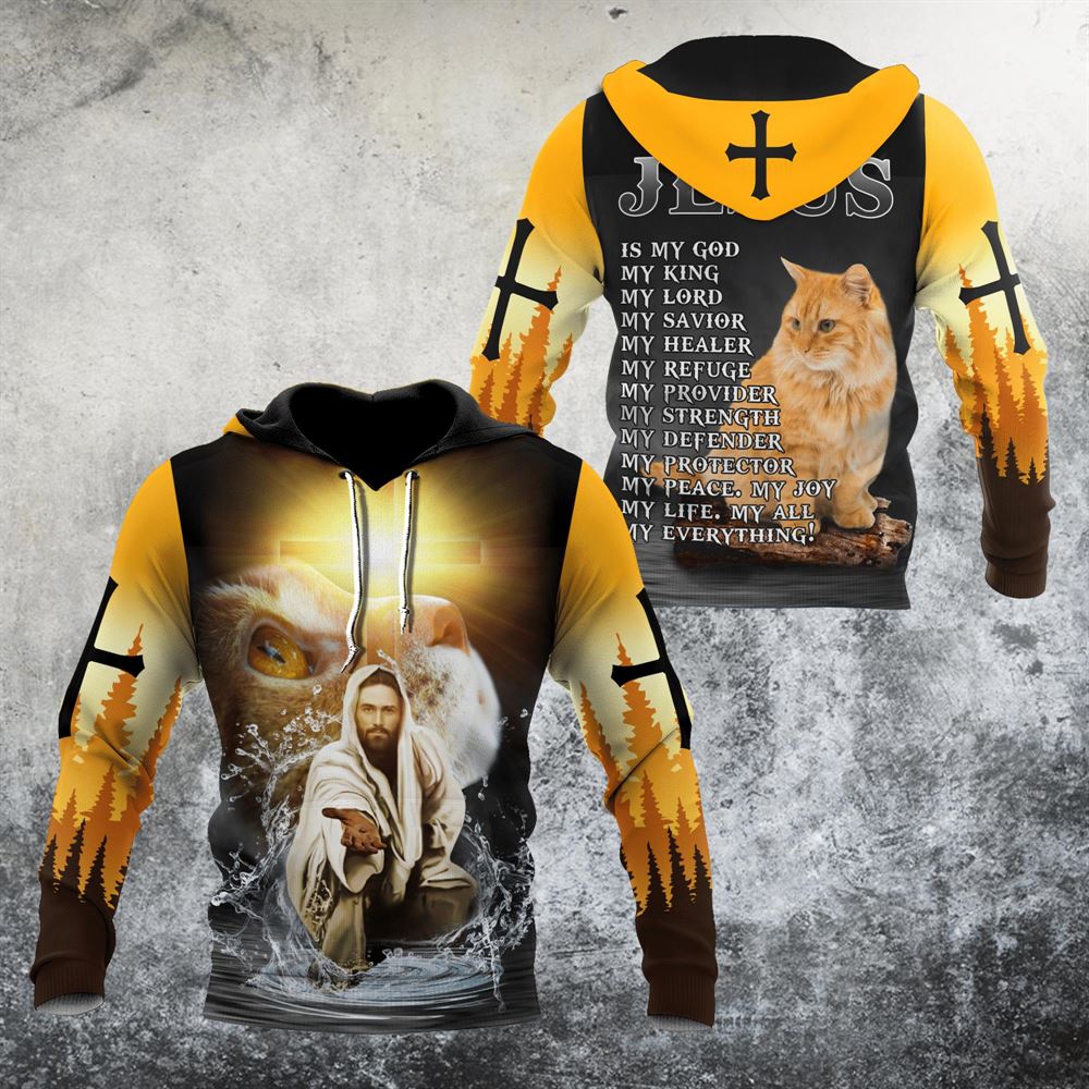 Pussy Cat Cross And Jesus Is My Savior God 3D Hoodie For Man And Women, Jesus Printed 3D Hoodie Pussy Cat Cross And Jesus Is My Savior God 3D Hoodie For Man And Women, Jesus Printed 3D Hoodie