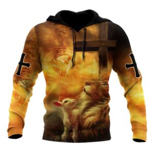 Lion Cross And Jesus Is My Savior God 3D Hoodie For Man And Women Jesus Printed 3D Hoodie 2 po63vc.jpg