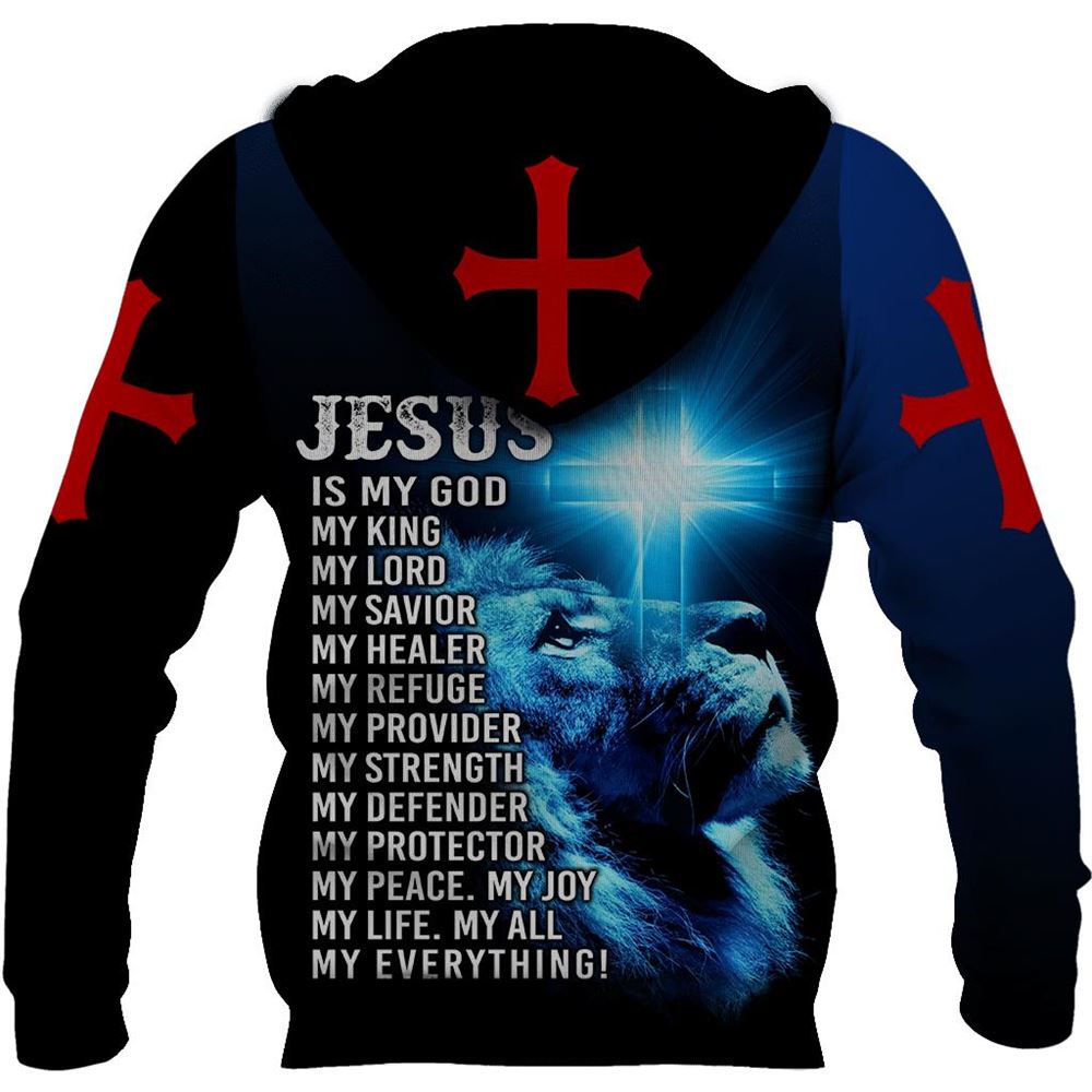 Lion Cross And Jesus Is My God 3D Hoodie For Man And Women, Jesus Printed 3D Hoodie Lion Cross And Jesus Is My God 3D Hoodie For Man And Women, Jesus Printed 3D Hoodie