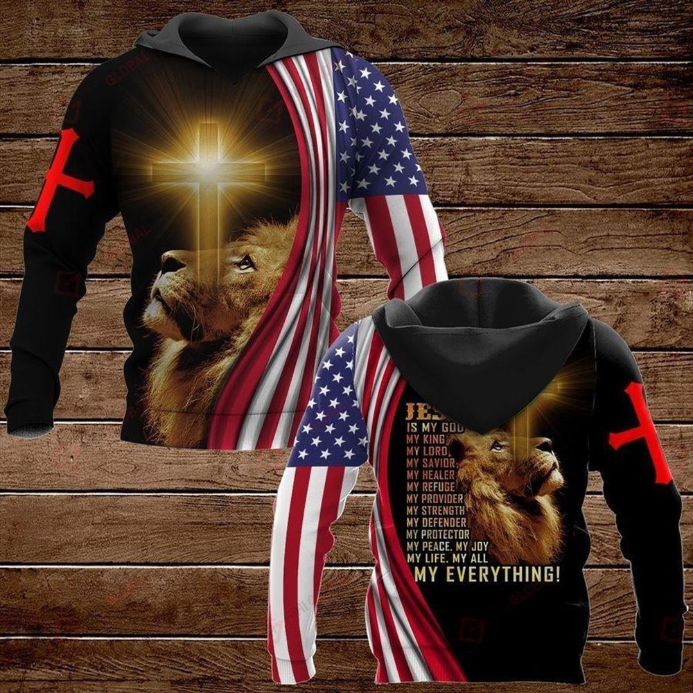 Lion Cross And Jesus Is My Everything American Flag God 3D Hoodie For Man And Women, Jesus Printed 3D Hoodie Lion Cross And Jesus Is My Everything American Flag God 3D Hoodie For Man And Women, Jesus Printed 3D Hoodie