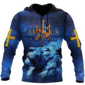 Lion Blue Jesus My Savior A Child Of God 3D Hoodie For Man And Women Jesus Printed 3D Hoodie 2 qad7ux.jpg