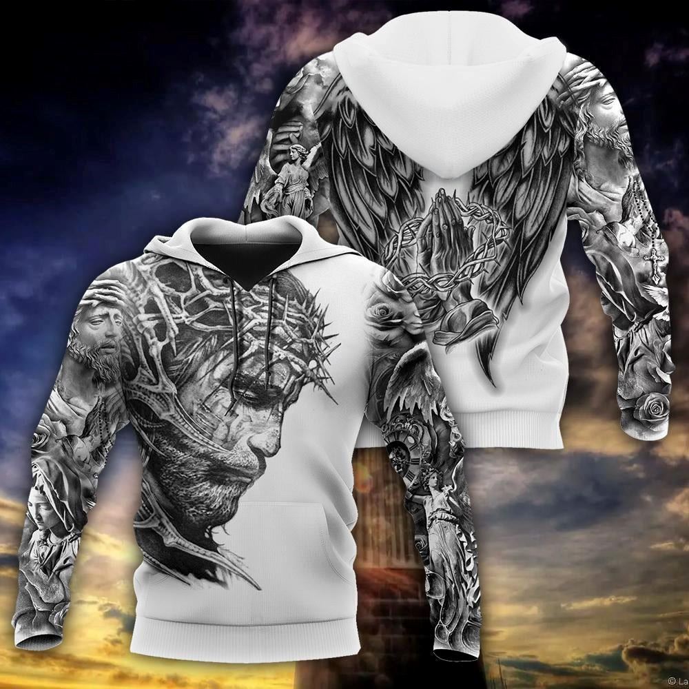 Jesus Christ With Wings Tattoo God 3D Hoodie For Man And Women, Jesus Printed 3D Hoodie Jesus Christ With Wings Tattoo God 3D Hoodie For Man And Women, Jesus Printed 3D Hoodie