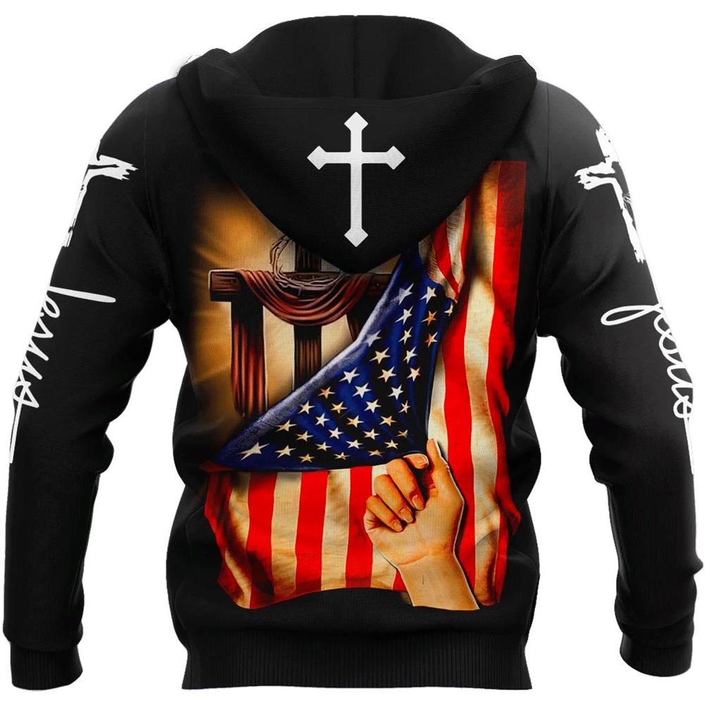 Jesus Christ With Flag One Nation Under God 3D Hoodie For Man And Women, Jesus Printed 3D Hoodie Jesus Christ With Flag One Nation Under God 3D Hoodie For Man And Women, Jesus Printed 3D Hoodie