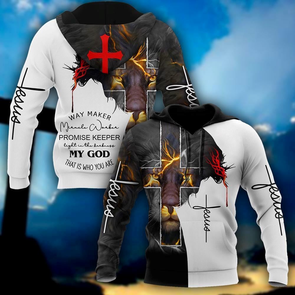 Jesus Christ Lion Way Maker Miracle Worker God 3D Hoodie For Man And Women, Jesus Printed 3D Hoodie Jesus Christ Lion Way Maker Miracle Worker God 3D Hoodie For Man And Women, Jesus Printed 3D Hoodie