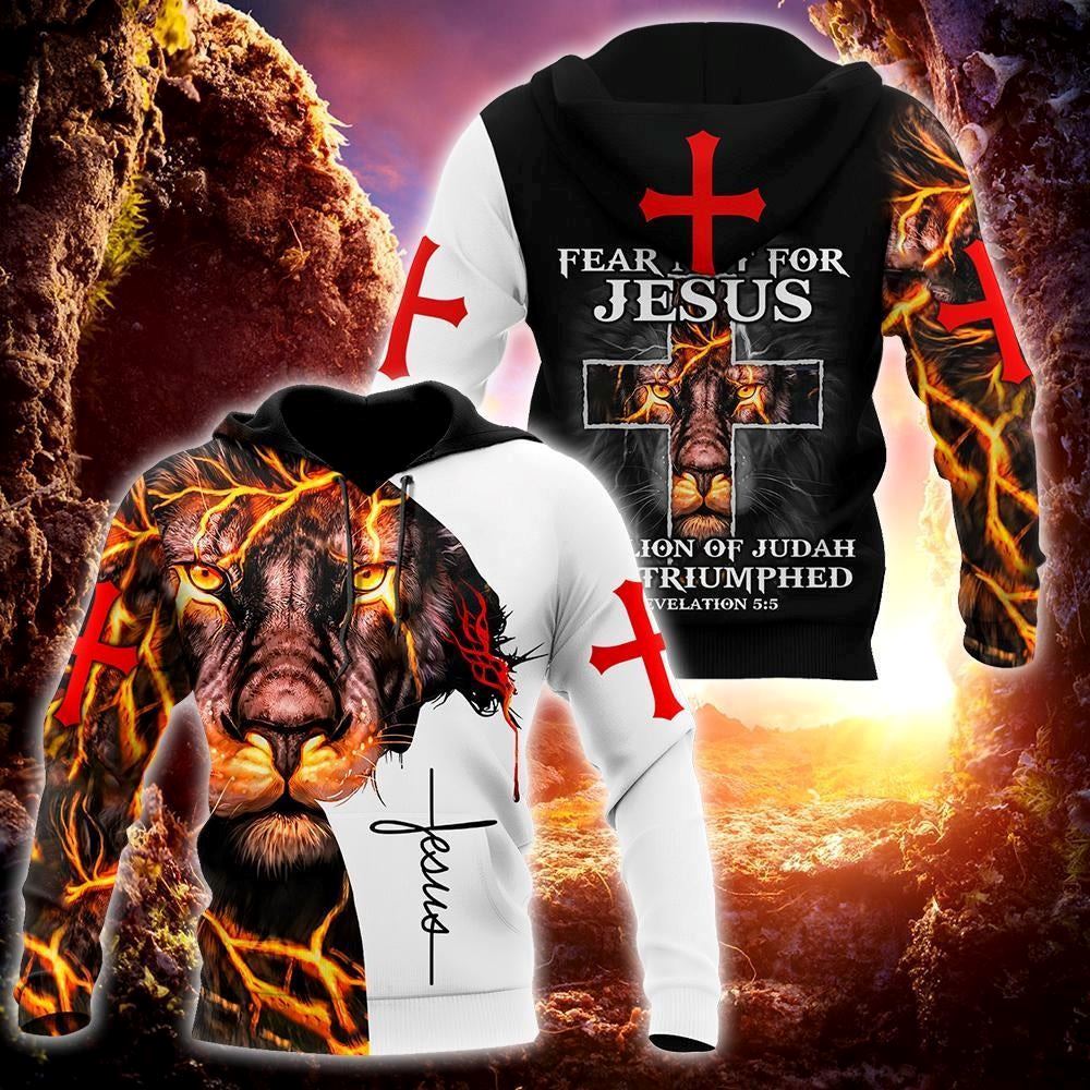 Jesus Christ Fear Not For Jesus Lion And Cross God 3D Hoodie For Man And Women, Jesus Printed 3D Hoodie Jesus Christ Fear Not For Jesus Lion And Cross God 3D Hoodie For Man And Women, Jesus Printed 3D Hoodie