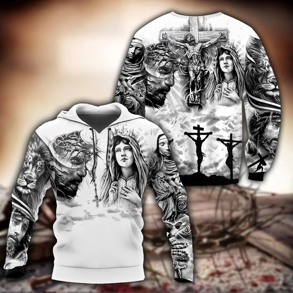 Jesus Christ And Maria Tattoo God 3D Hoodie For Man And Women, Jesus Printed 3D Hoodie Jesus Christ And Maria Tattoo God 3D Hoodie For Man And Women, Jesus Printed 3D Hoodie