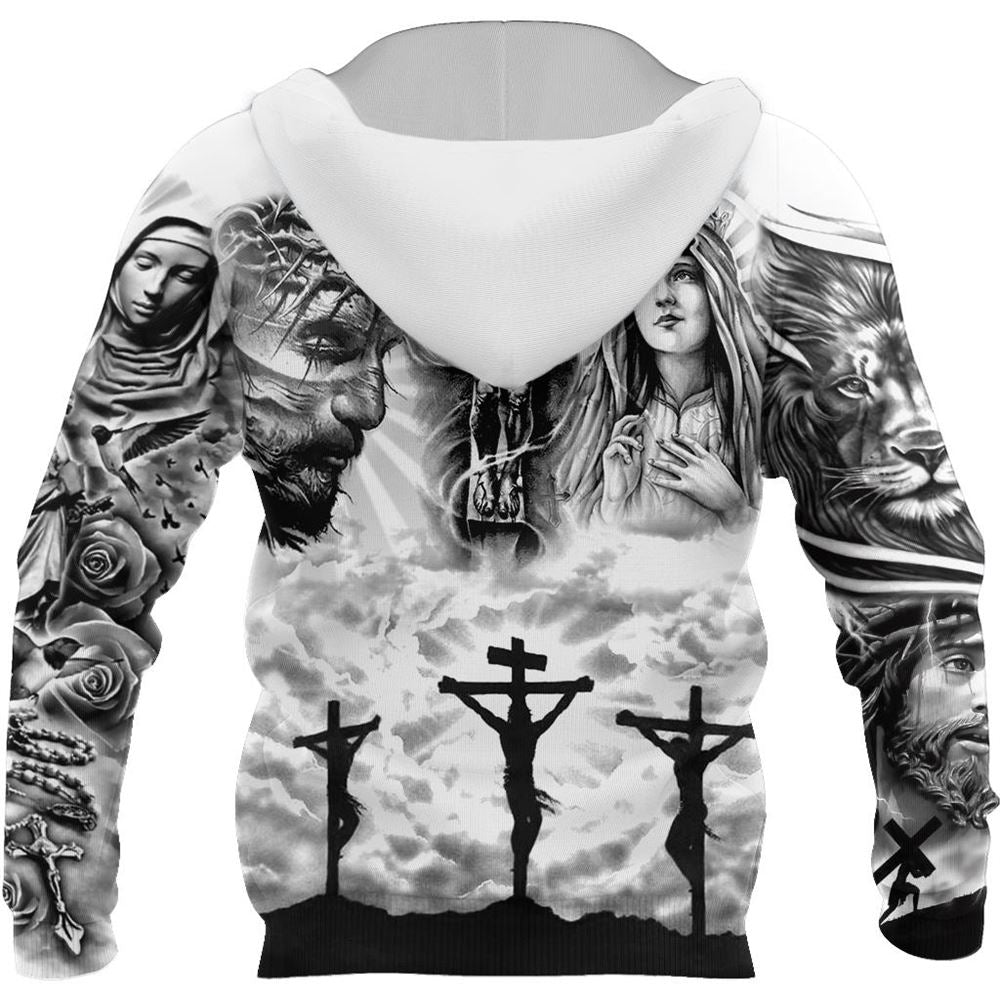 Jesus Christ And Maria Tattoo God 3D Hoodie For Man And Women, Jesus Printed 3D Hoodie Jesus Christ And Maria Tattoo God 3D Hoodie For Man And Women, Jesus Printed 3D Hoodie