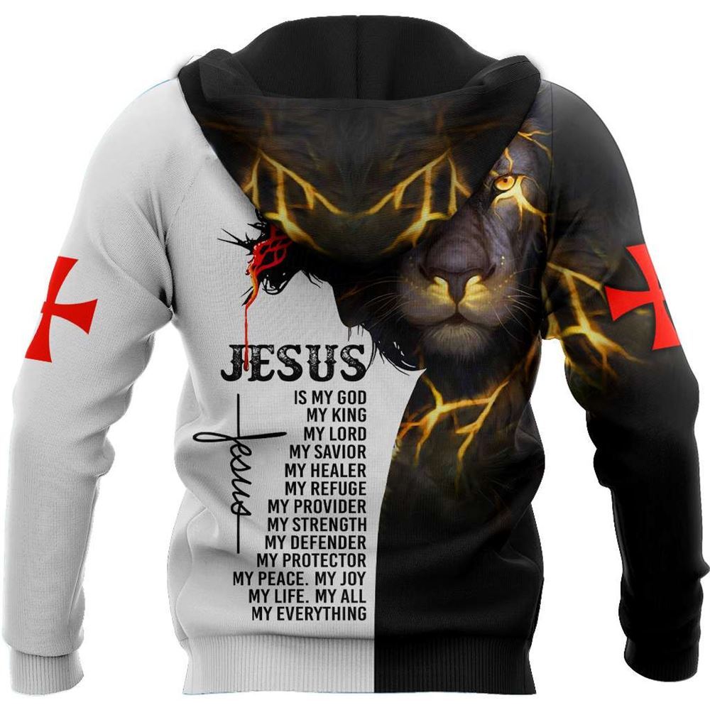 Jesus Christ And Lion My Everything God 3D Hoodie For Man And Women, Jesus Printed 3D Hoodie Jesus Christ And Lion My Everything God 3D Hoodie For Man And Women, Jesus Printed 3D Hoodie